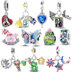 Original Charms 925 Silver Plated Butterfly Frog Hobbyhorse Pendant Fit Bracelet Making For Woman Fashion Jewelry