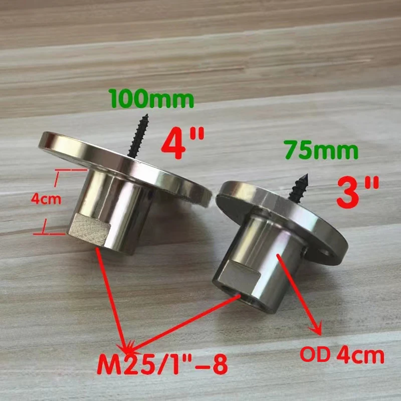 

1inchx8 TPI Woodworking Flange Accessories Wood Screw Faceplate to Fix Large Objects Wood Flange Top Tip Wood Lathe Tools