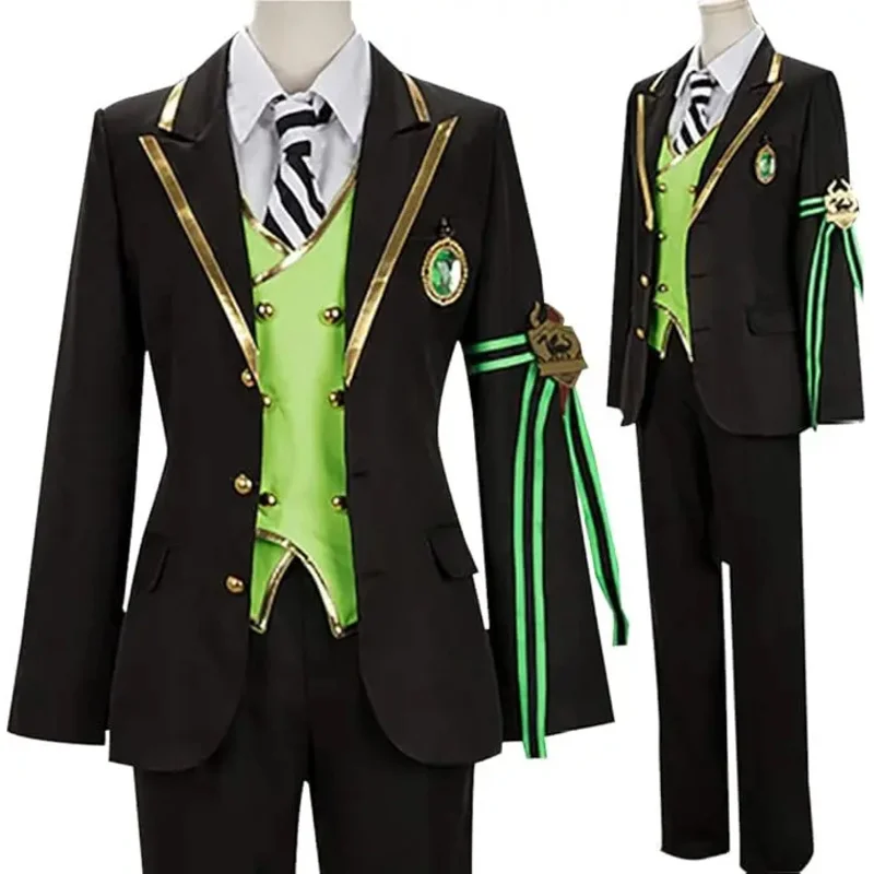 

Cultural Festival Exhibition Halloween Party Twisted Wonderland Cater Diamonds School Uniform Costume lf[5