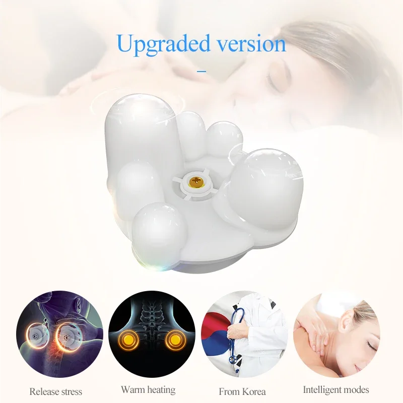 JinKaiRui – 12 balles de Massage en forme de U, Shiatsu électrique, pétrissage du dos, du cou, des épaules et du corps, chauffage à infrarouge 4D,