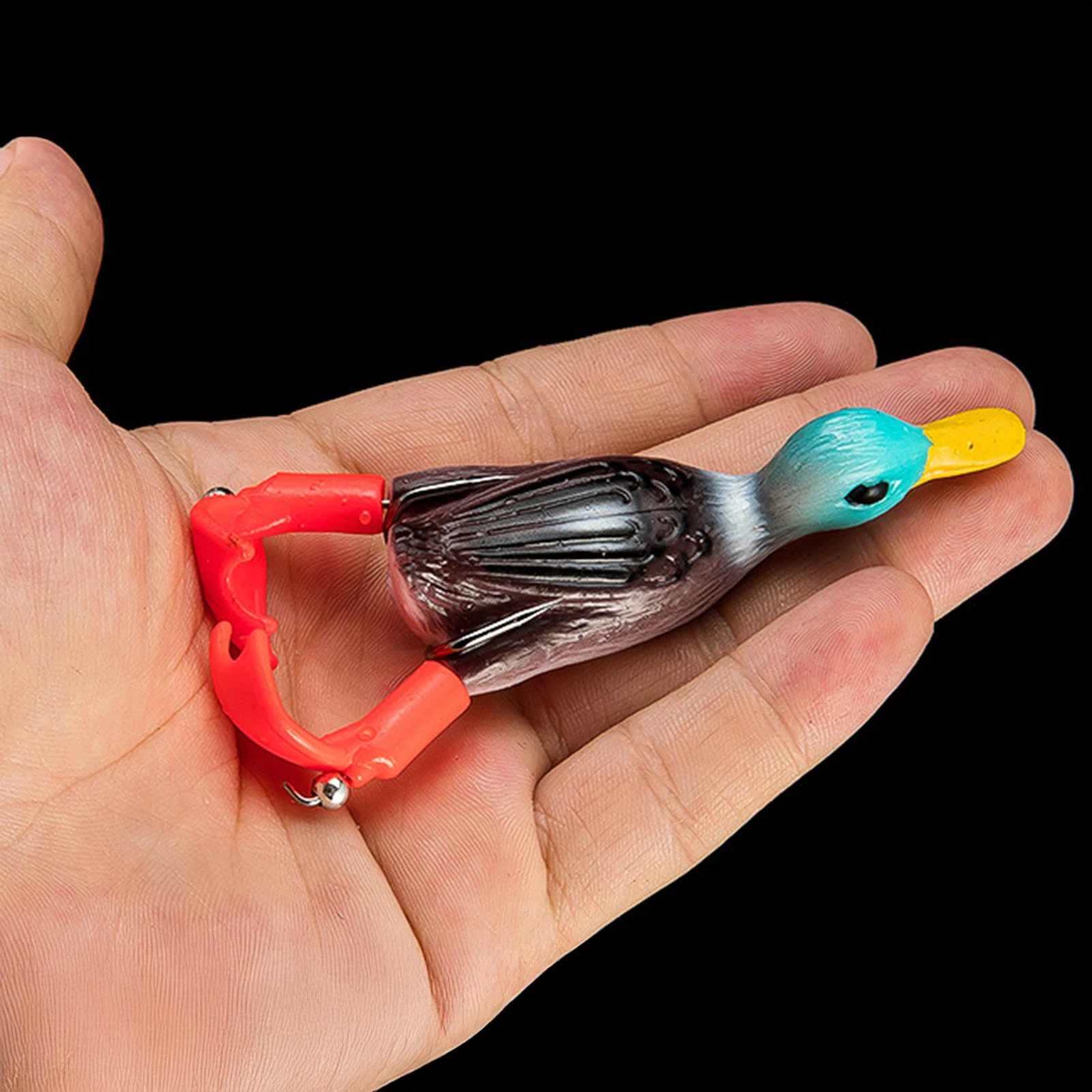 

Artificial Simulated Luya Bait 9cm Rotating Thunder Frog Fake Bait For Freshwater Saltwater Realistic Duck Shaped Fishing Lures