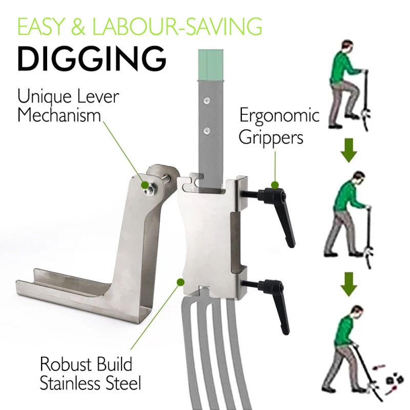 Foot Pedal Weeder, Portable Garden Tool, Outdoor Lawn Weed Remover, Hands-Free Stand-Up Puller for Park & Yard