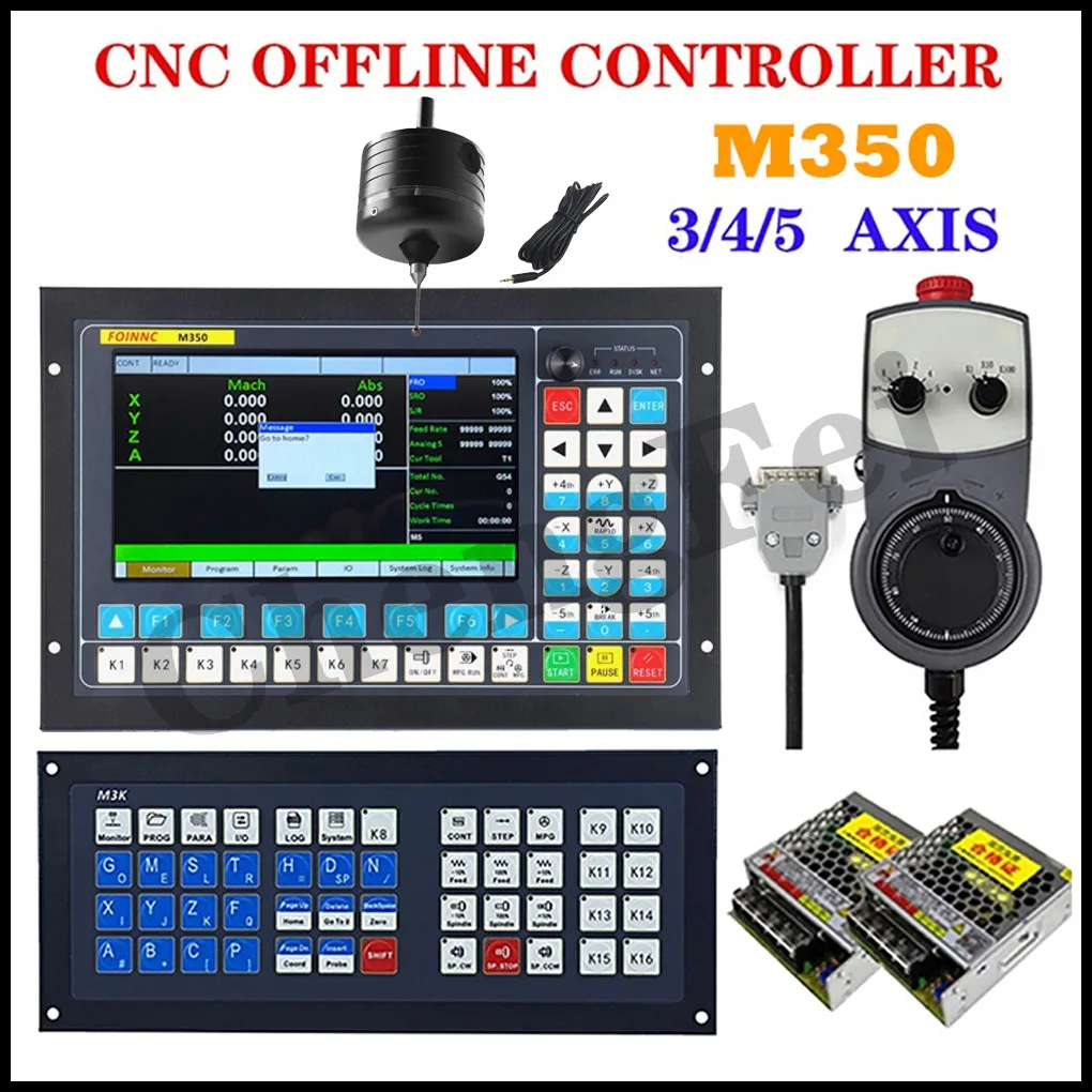 

NEW CNC Hot sale Ddcs expert M350 Offline Controller Set 3/4/5 Axis Cnc System + Newest Extended Keyboard/3d Edge Finder /mpg