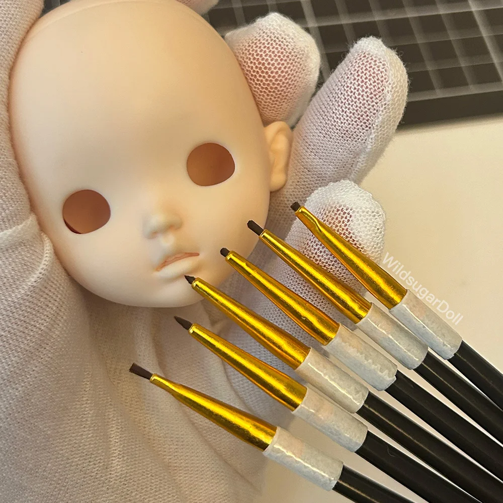 Shop‑Owner Custom‑Trimmed BJD Detail Brushes, Pastel Painting Repaint Tools