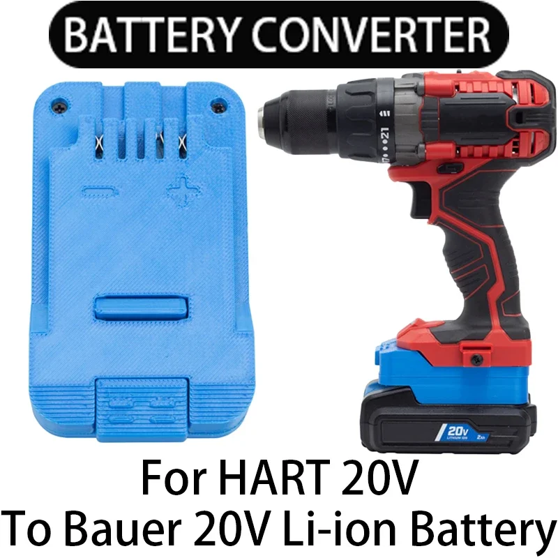 Battery Adapter/Converter for Bauer 20V Li-Ion tools to HART 20V Li-Ion Battery Adapter Power Tool Accessories