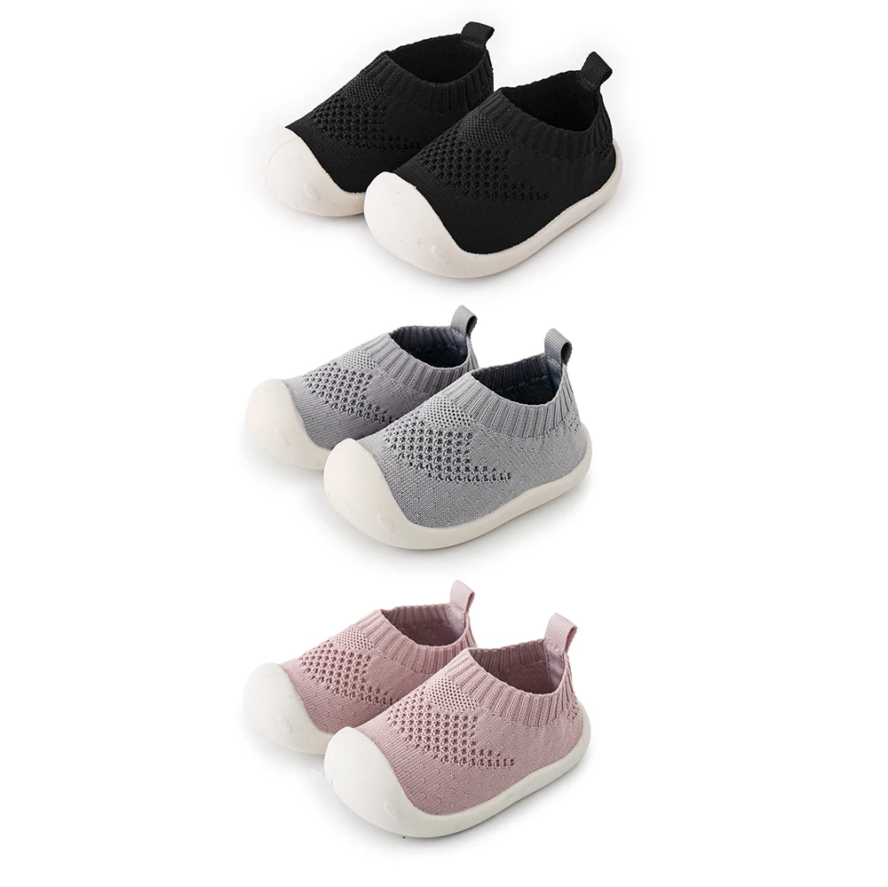 Spring Summer Unisex Toddler Slip-on Shoes Baby Girls Boys Casual Mesh Sneaker Soft Bottom Anti-slip Baby 0-3T First Walker