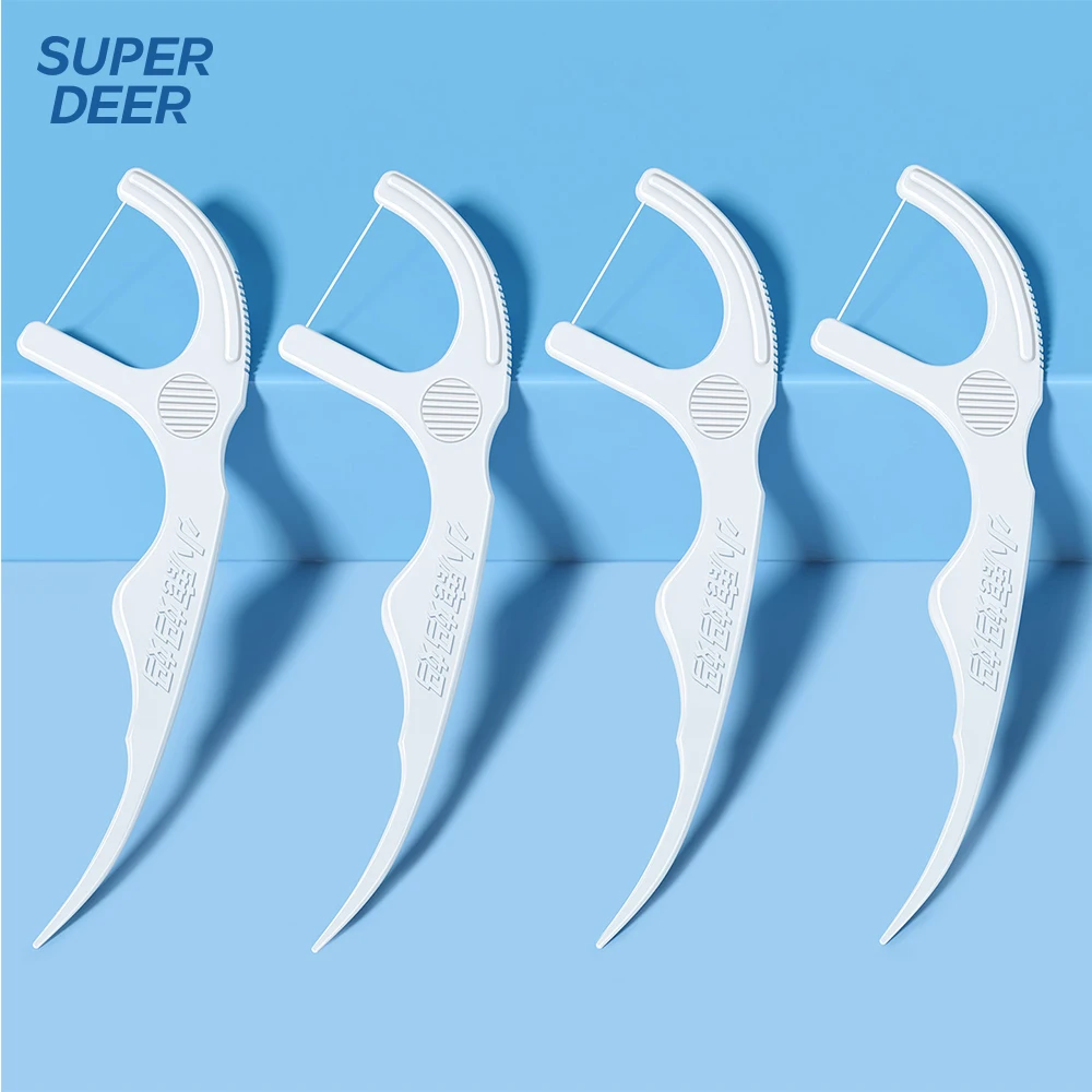 Fawnmum 500PCS Classic Dental Floss Toothpick Dual-use Dental Flosser Household High-capacity Dental Floss For Oral Care