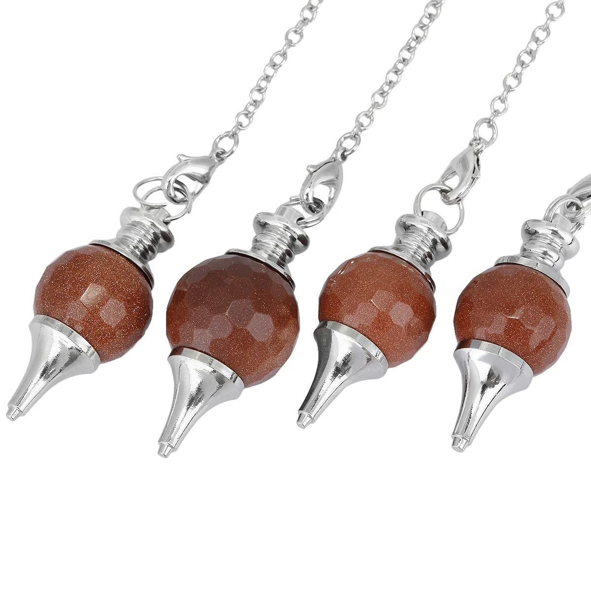 Healing Faceted Agate Stone Cone Pendulum Reiki Energy Pendant For Divination Chakra Balancing Unisex Jewelry