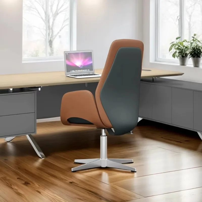 2026 Foshan 2024 New Design Home Office Furniture Mid Back Executive  Manager Leather Visitor Chair