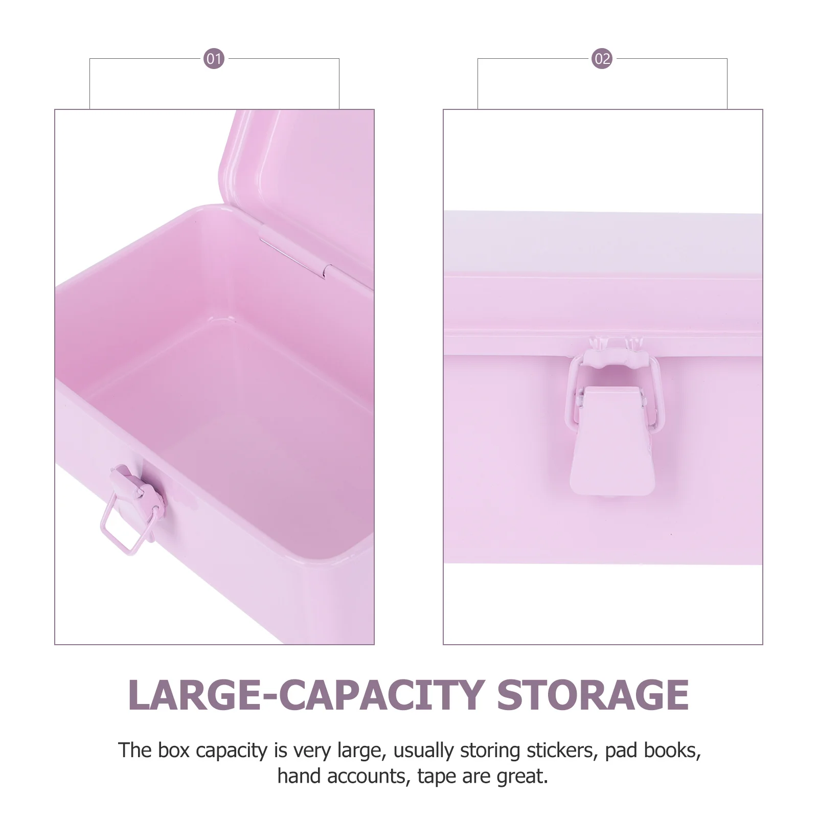 Organizer Storage Tin Box Sundries Container Pull Out Drawers Iron Desktop Jewelry