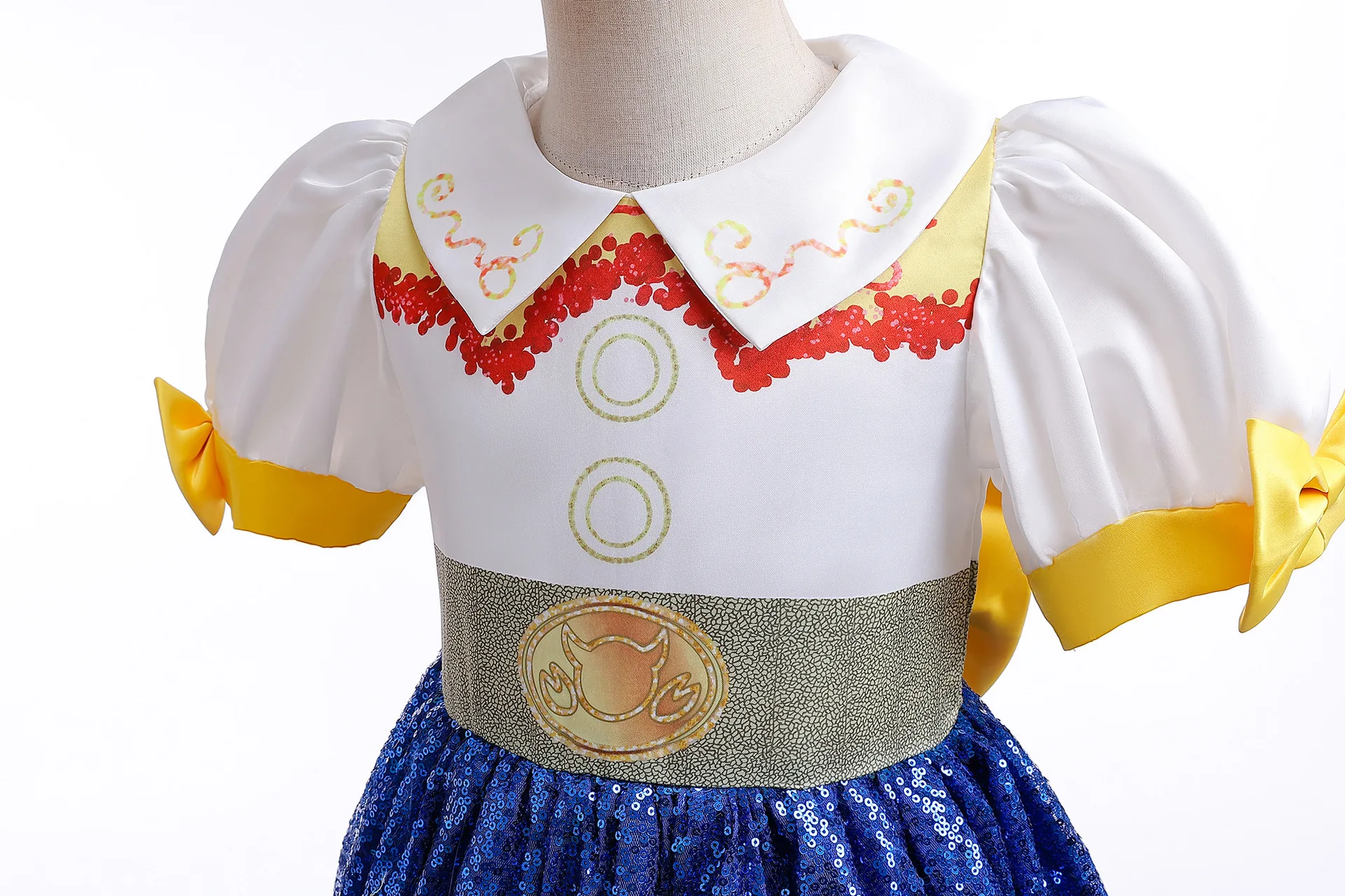 Girl Western Cowgirl Sequin Princess Dress 2026 Movie Jessie Cosplay Costume Halloween Carnival Toy Party Role Play Fancy Outfit image 4