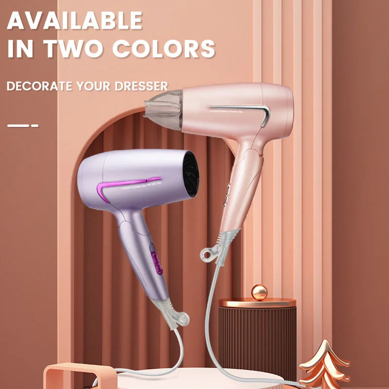 Foldable Mute Hair Dryer Adjustable Multi-Function Hairdresser Hair Dryer Does Not Hurt The Power Generation Hair Dryer 220V