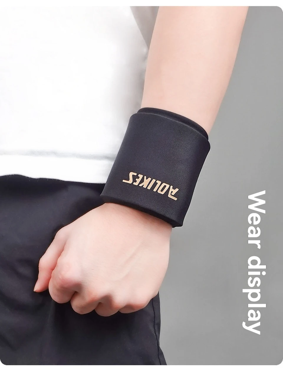 AOLIKES 1PCS Wrist Ice Pack Wrap for Pain Relief, Reusable Wrist Brace Cold Gel Ice Pack for Injuries, Hot & Cold Compress Wrist