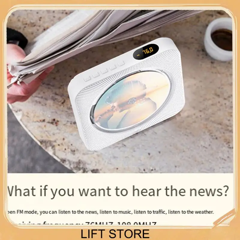 

BTLIFE-портативный проигрыватель компакт-дисков KC-718 — Bluetooth, два динамика, FM-радио, USB, режим наушников, стереозвук