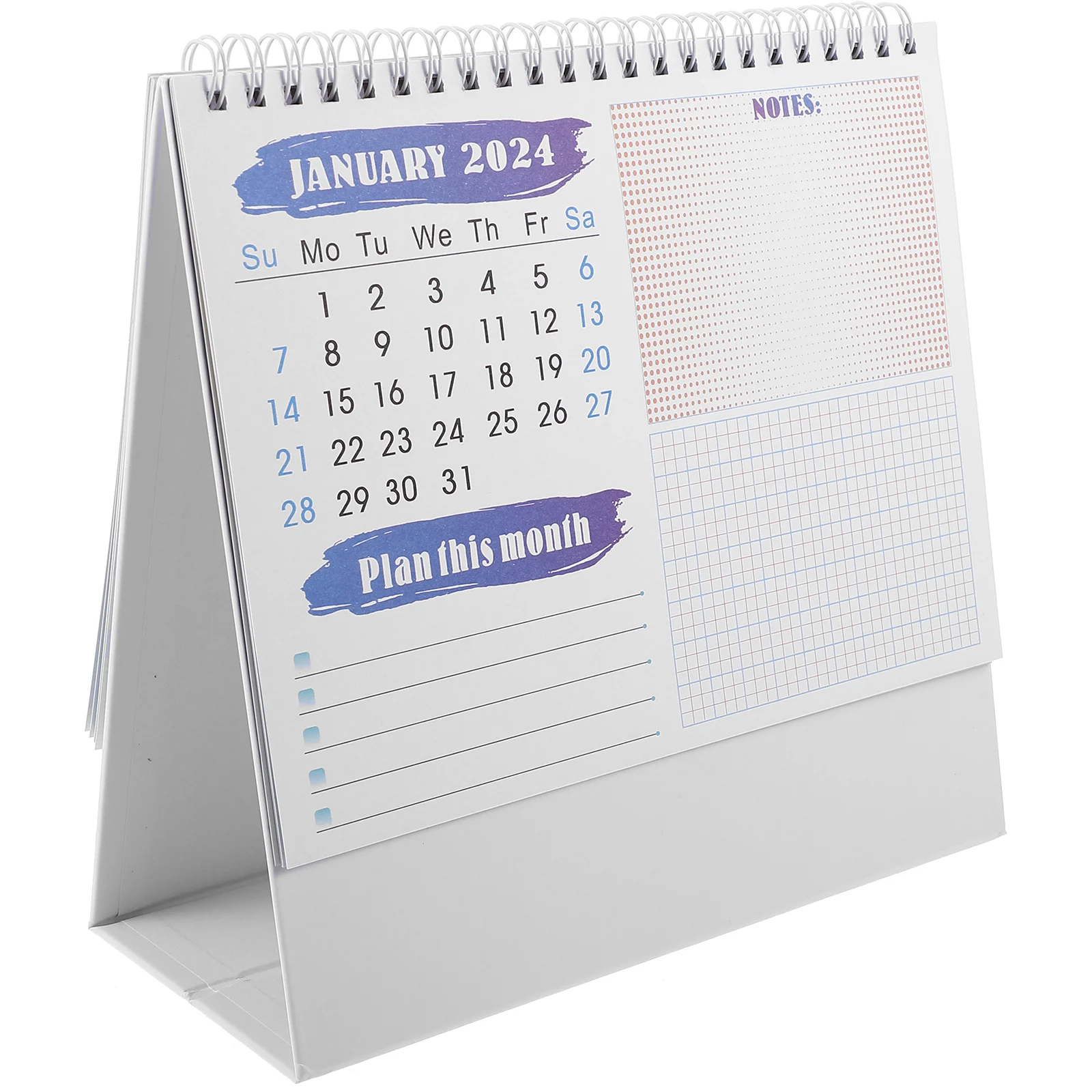 

2024 Desk Calendar Home Office Accessory 2023 2024 Monthly Planner Thick Paper Daily Schedule Tabletop Decorative