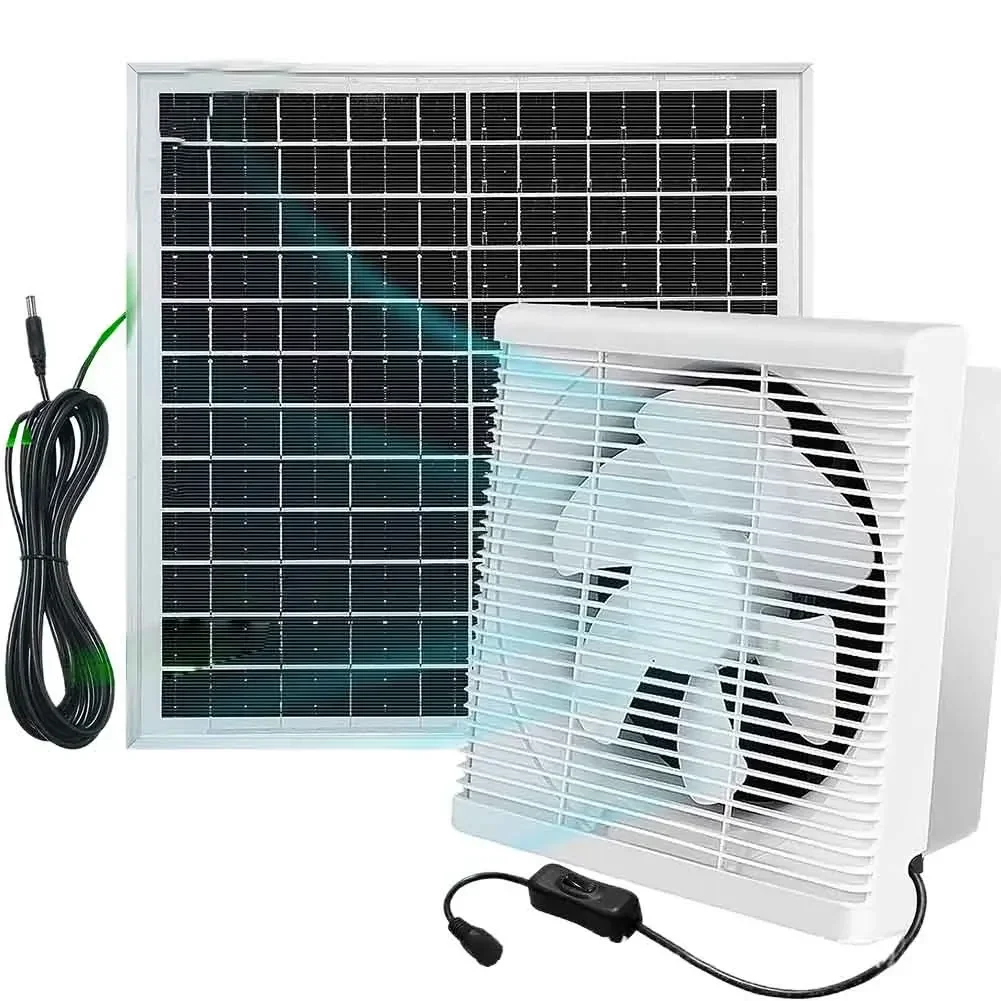 

17W Solar Panel Powered Energy-saving Exhaust Fan Solar Panel Air Vent For Coop Powerful Exhaust Fan Bathroom Ventilation Fans