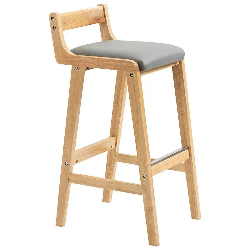 Modern Counter Height Bar Stool with Back, Counter Stool Upholstered Chair with Natural Textured Linen