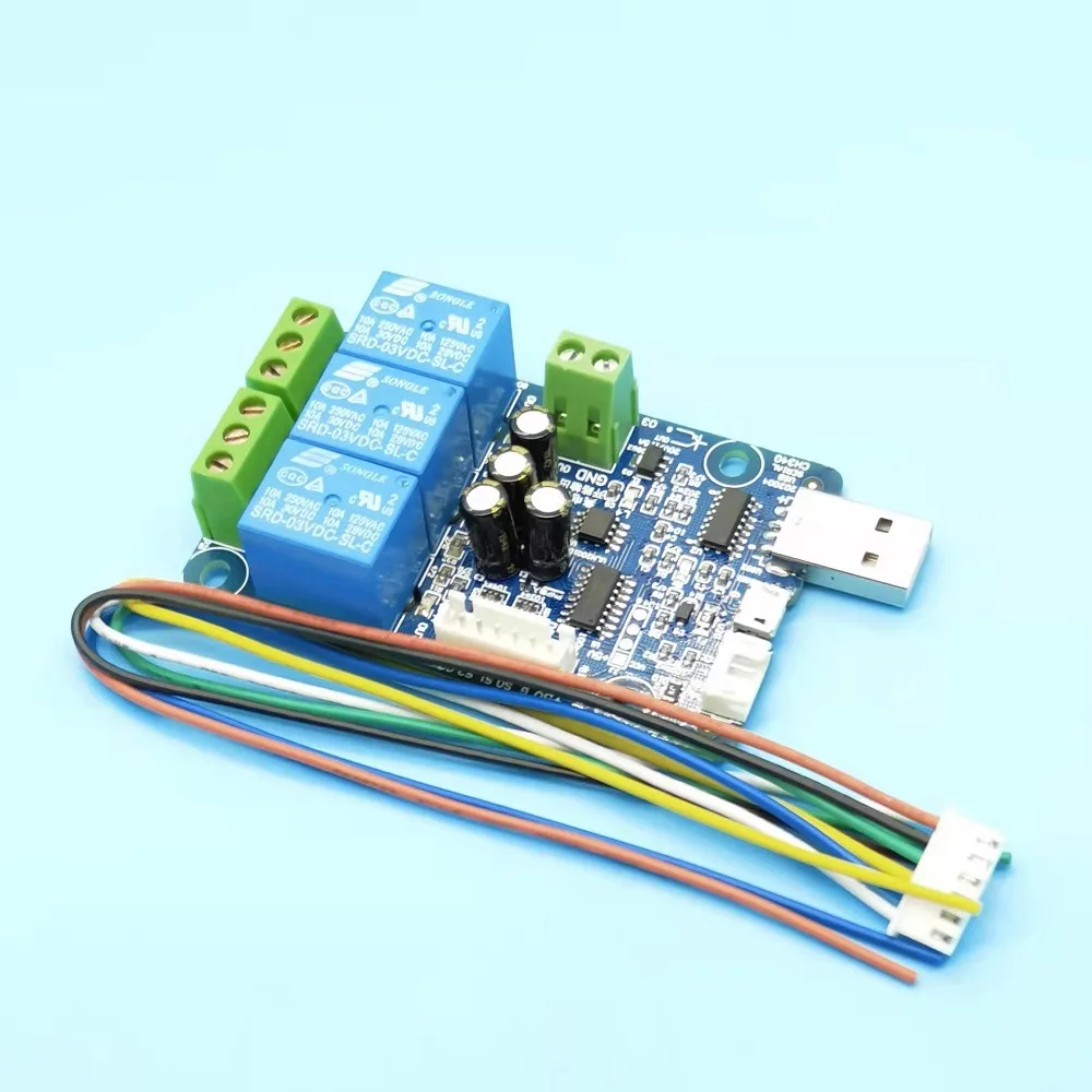 Módulo de entrada de conmutación 4DI4DO, conteo de frecuencia, conexión de comunicación USB/TTL, carga de placa base Android B63