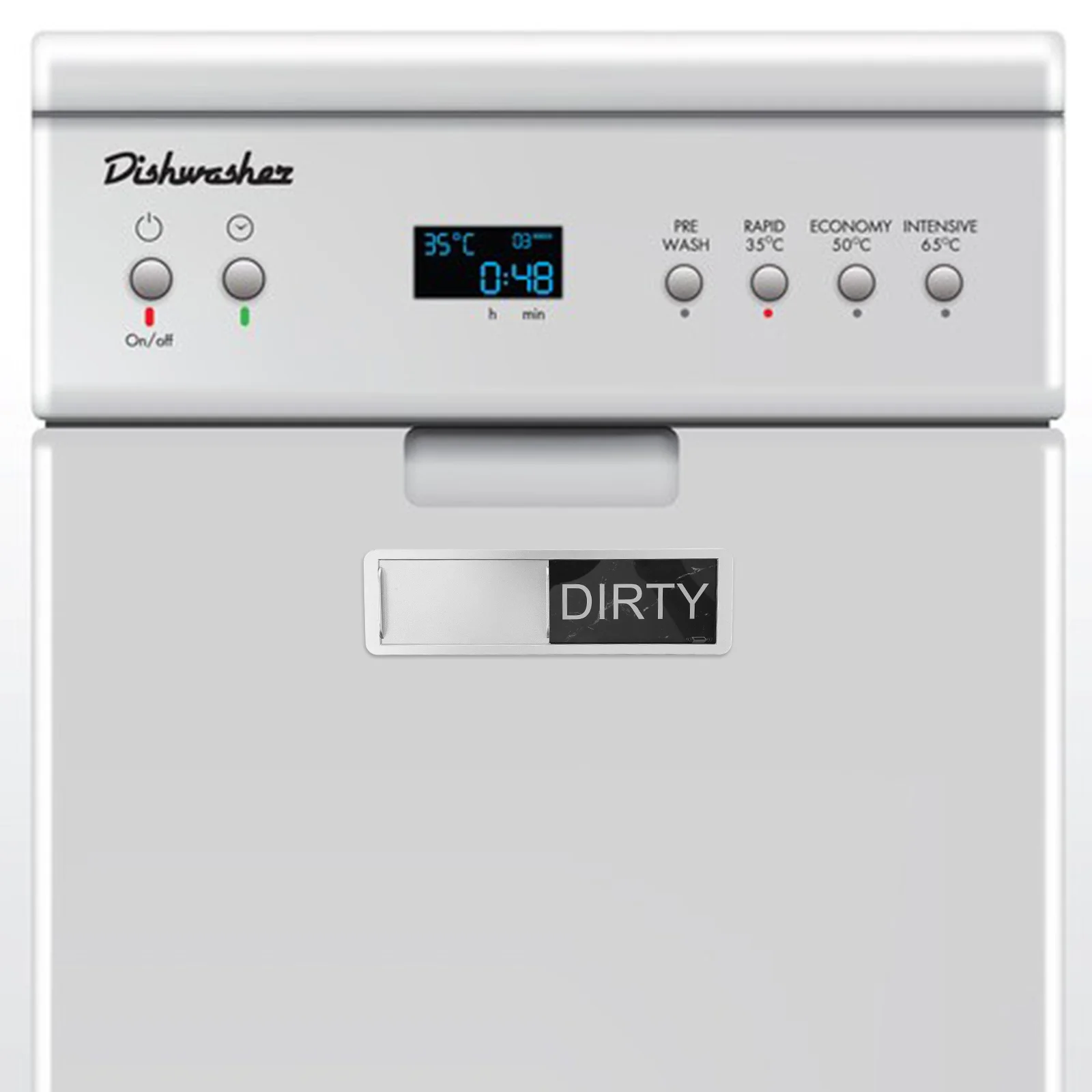 Dishwasher Tiles Dry Erase Board Clear Magnets Clean Dirty and for Magnetic Sign Washing Machine