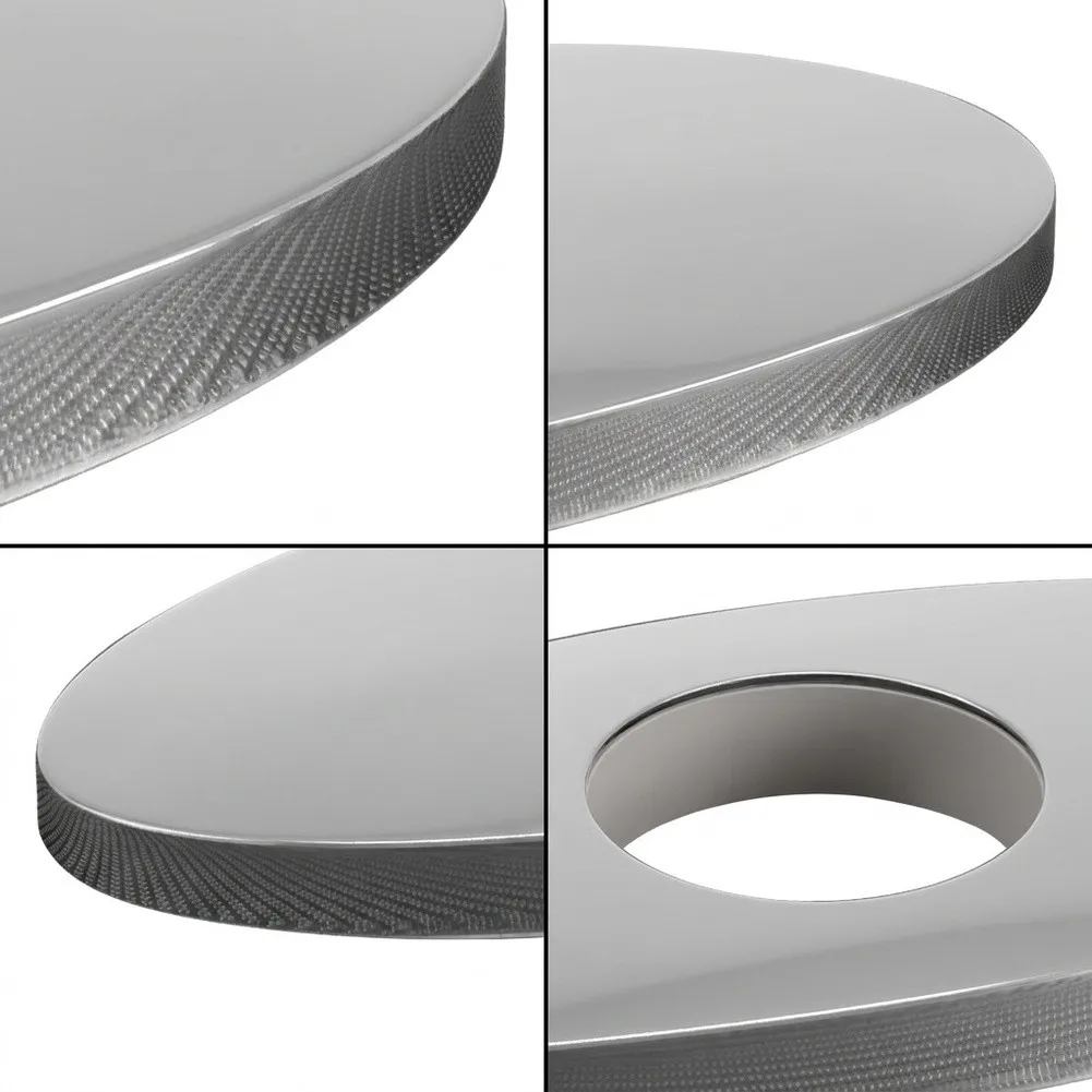 White Stainless Steel Faucet Base Cover Ring for Standard Kitchen and Bathroom For Sink Faucets 14x6x1cm Rust Resistant