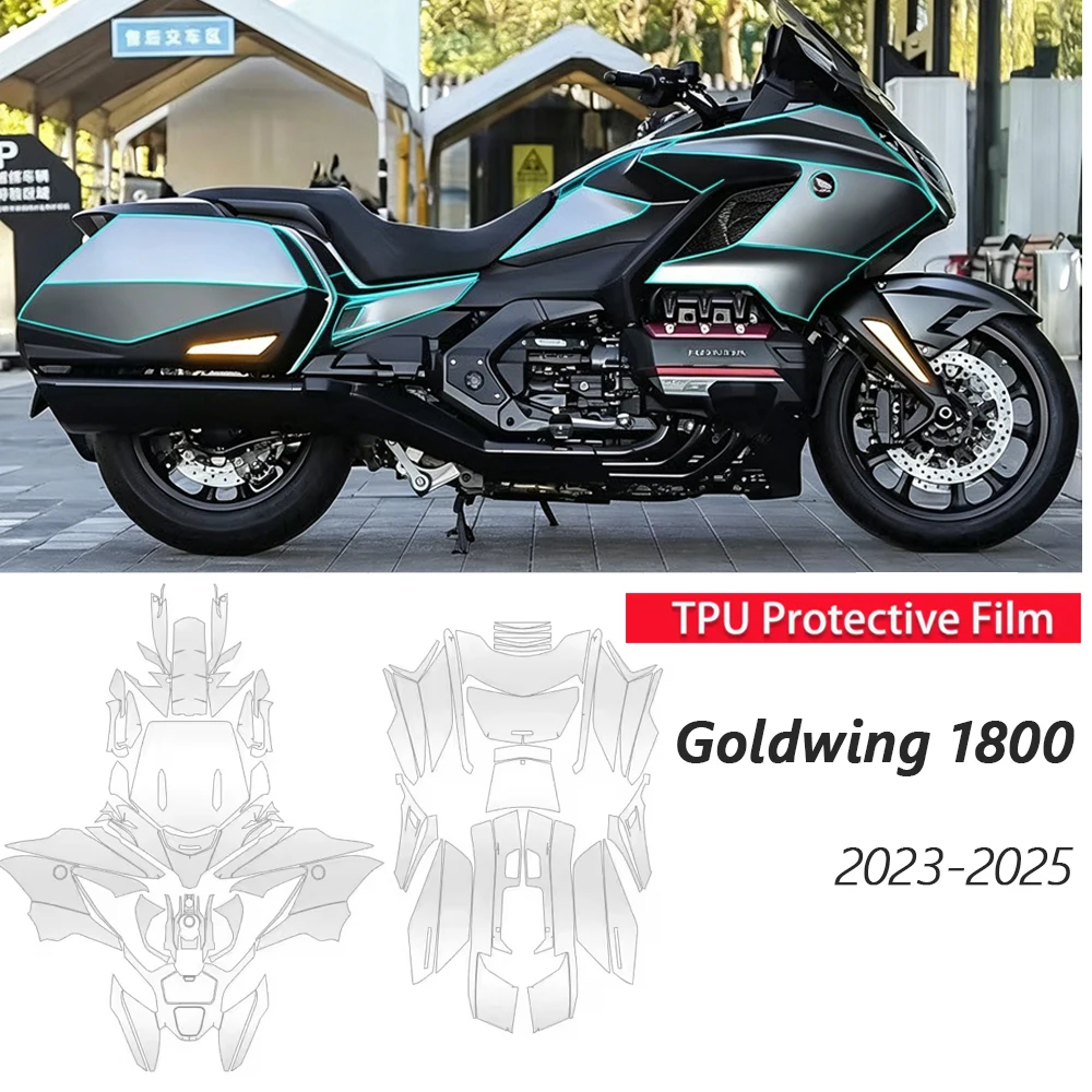 Goldwing 1800 PPF Motorcycle Invisible Protective Film FOR Honda Goldwing 1800 2023-2025 TPU Scratch Resistant Protective Film