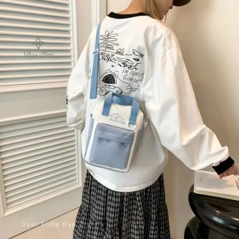 Girls New Cute 20cm Doll Bag Y2K Versatile Transparent Pocket Shoulder Crossbody Bags Simple Basic Ita Bag Student Handbag Purse