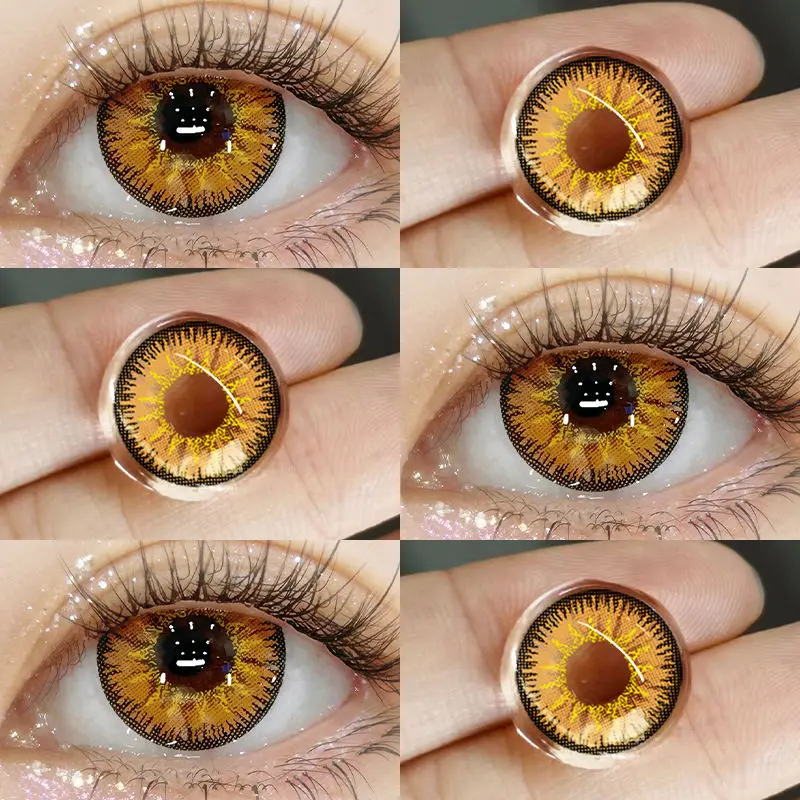 VISUASHOW Anime Cosplay Farbige Kontaktlinsen 6 Monate Einweg 1 Paar Violett Niedliche Große Augen Weiche Linsen für Cosplay Party Make-up – Detail 3