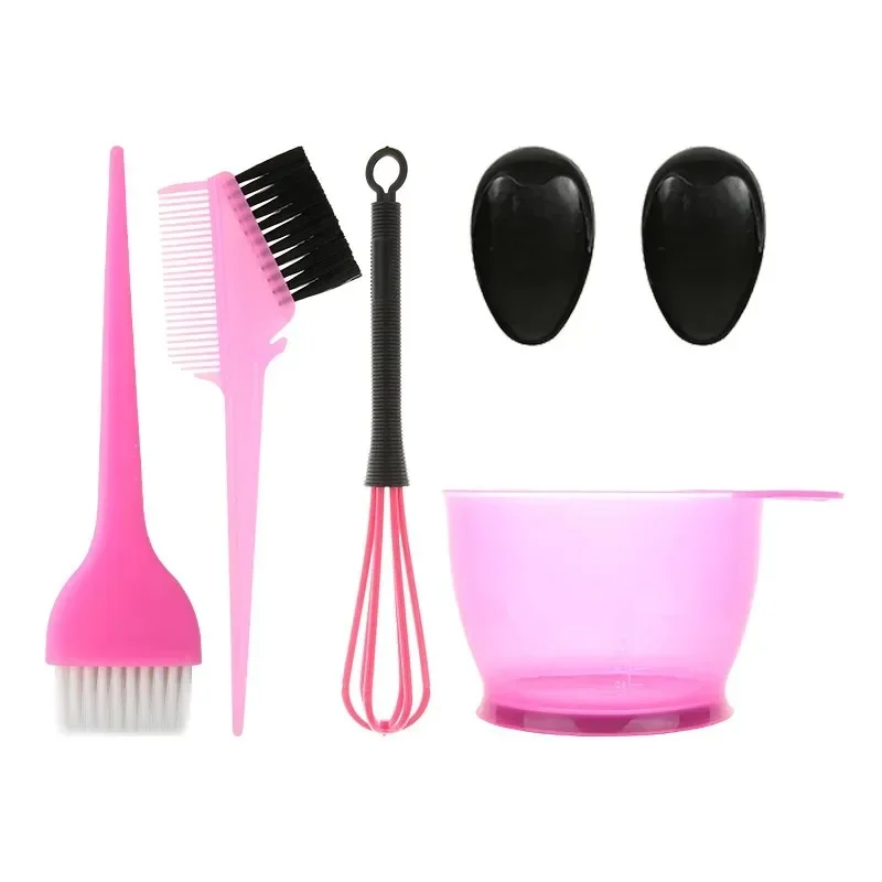 5PCS Hair Dye Brush and Bowl Set Ear Caps Dye Mixer Hair Tint Dying Coloring Applicator Dye Tool Hairdressing Styling Accessorie