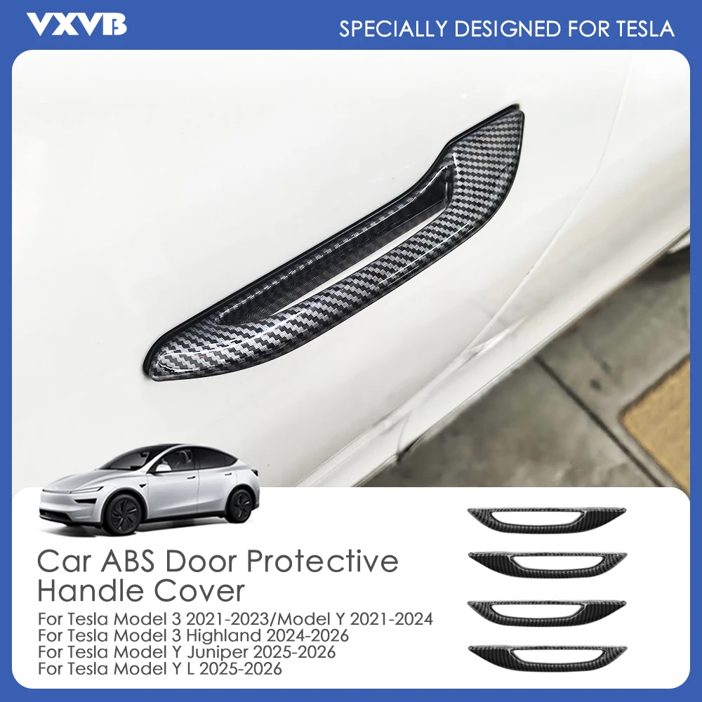 

Car Door Handle Cover For Tesla Model 3/Y Model Y Launch Juniper Model 3 Highland 2026 ABS Door Handle Patch Cover Accessories