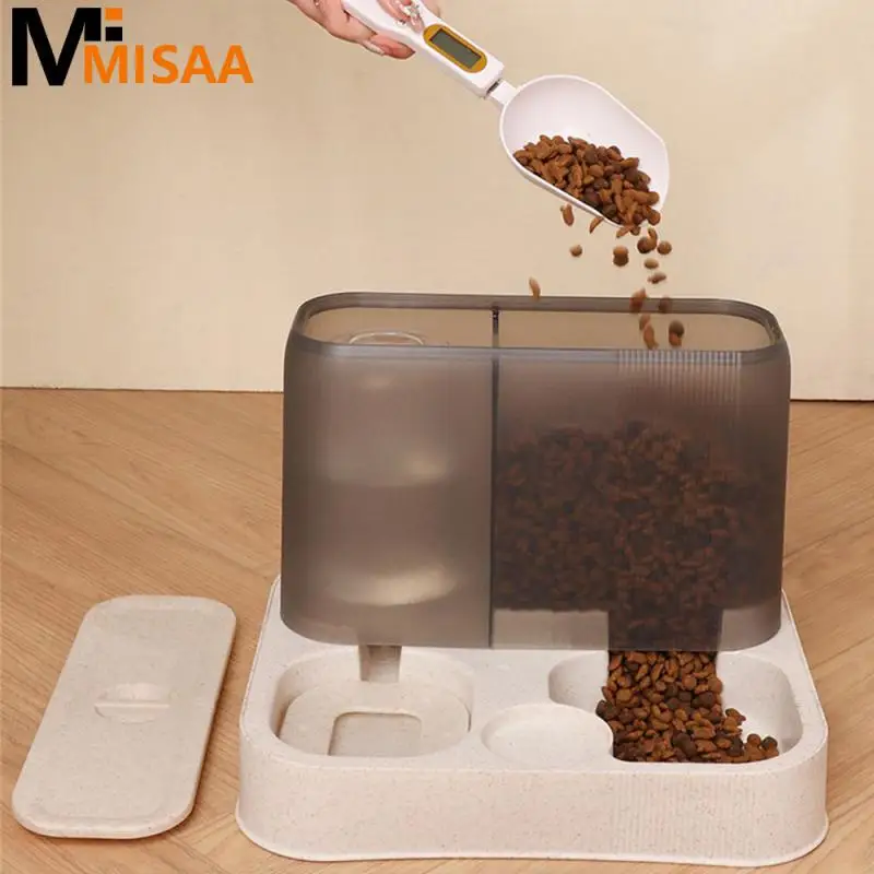 Cat Feeder Large Capacity Moisture-proof 2 In 1 Pet Supplies Cat Food Bowl Automatic Cat Food Dispenser