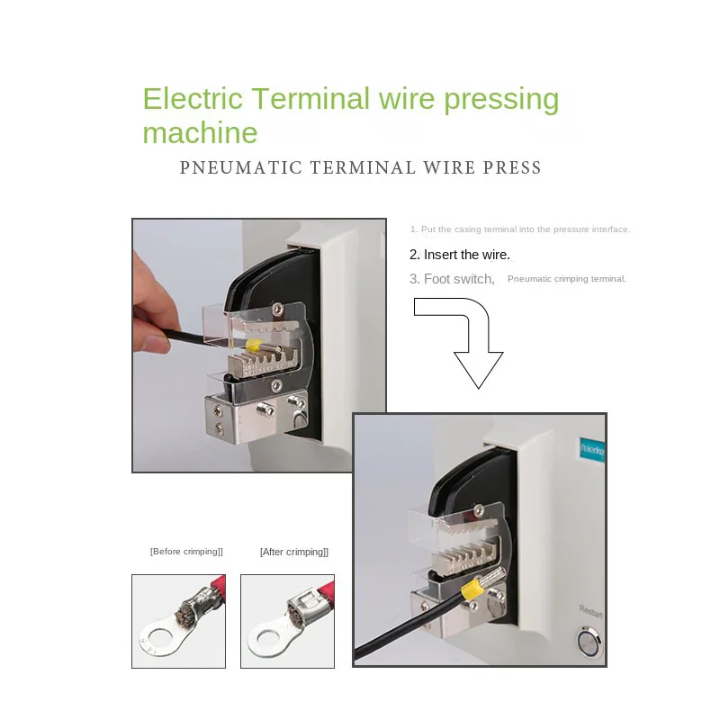 FEK-60EM Elektrische Krimpmachine Koud Krimpen Terminal Machine Draad Krimpmachine Draad Krimptang 220V 50Hz/110V 60Hz