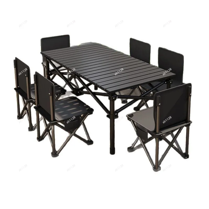 Portable Egg Roll Table Chair Outdoor Camping Picnic Complete Equipment