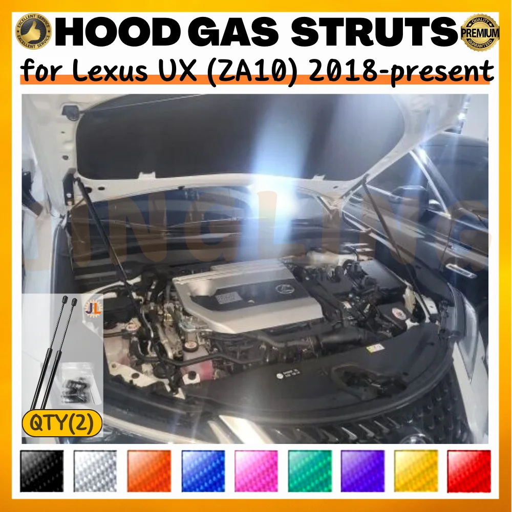 

Qty(2) Стойки капота для Lexus UX (ZA10) 2018-2025 Передний капот Модифицированные опоры подъема Амортизаторы Газовые пружины Амортизаторы