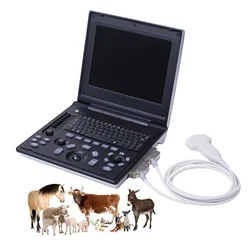 Veterinary B-Ultrasound Machine, Portable Laptop Scanner with 3.5 MHz Micro Convex Probe for Cat Dog,Goat,Cow and Pig Pregnancy