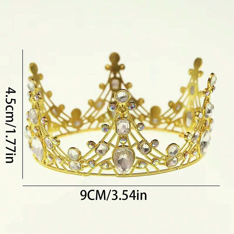 Fashion Boy Girl Shoot Prop Crown Birthday Cake Decoration Party Holiday Decoration DIY Baking Supplie Gift Mini Crown Hairhoop