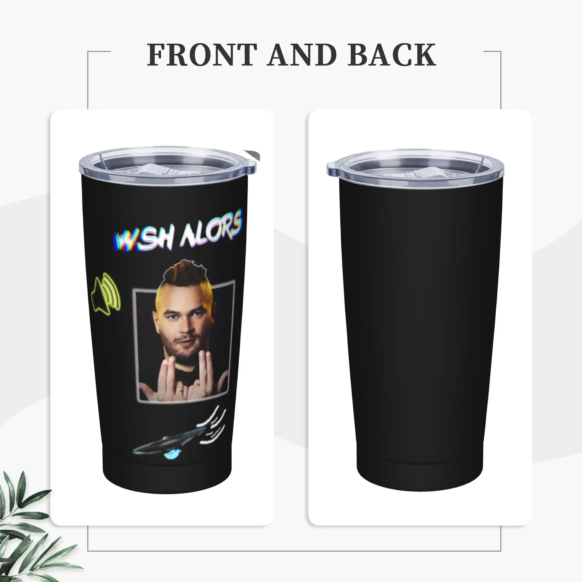 Stainless Steel Tumbler French Rapper Vote JUL  Coffee Mug  Insulated Cold Drink Mugs Cup Beach Water Bottle