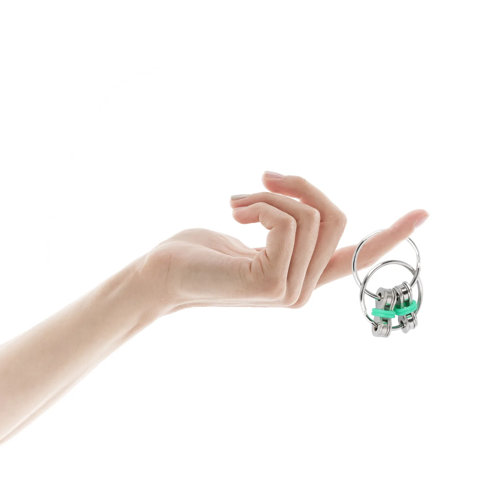 

3Pcs Stress Relief Key Ring Metal Tri- Anxiety Relaxation Chain Stimulator Creativity Enhancer