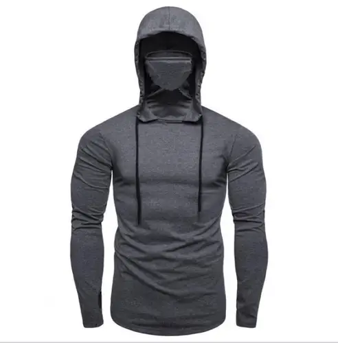 Imagen 1 del producto Sudadera con Capucha de Color Sólido para Hombre 2026, Sudadera Deportiva Informal de Otoño, Sudadera Delgada con Capucha y Manga Larga para Hombre, Tallas M-5XL