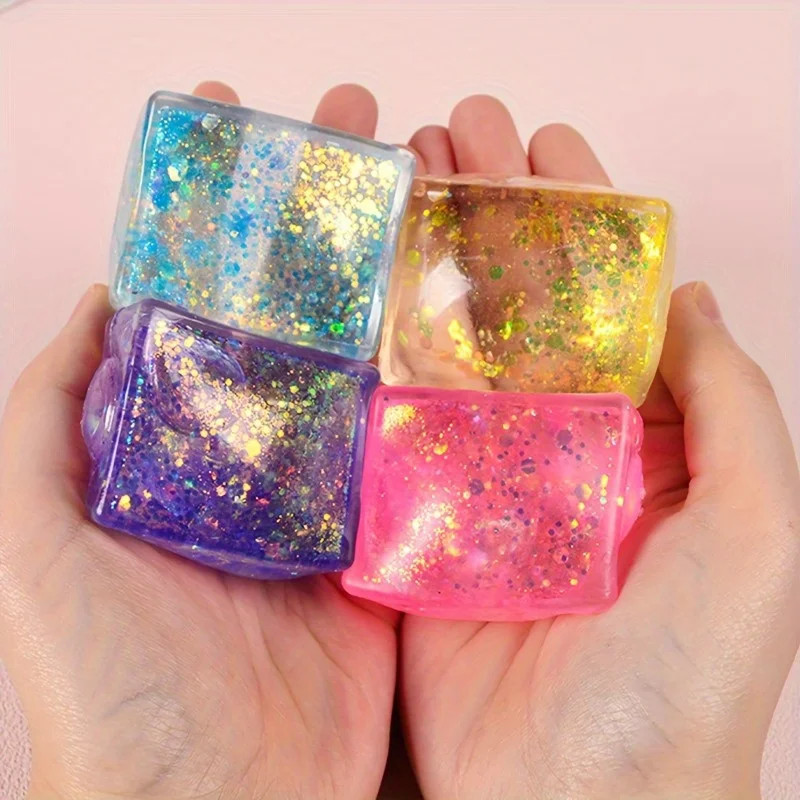 Cubi di ghiaccio Maltose Aurora, giocattoli antistress - Giocattoli squishy rilassanti per bambini e adulti, texture di tofu a rimbalzo lento, Pri in classe