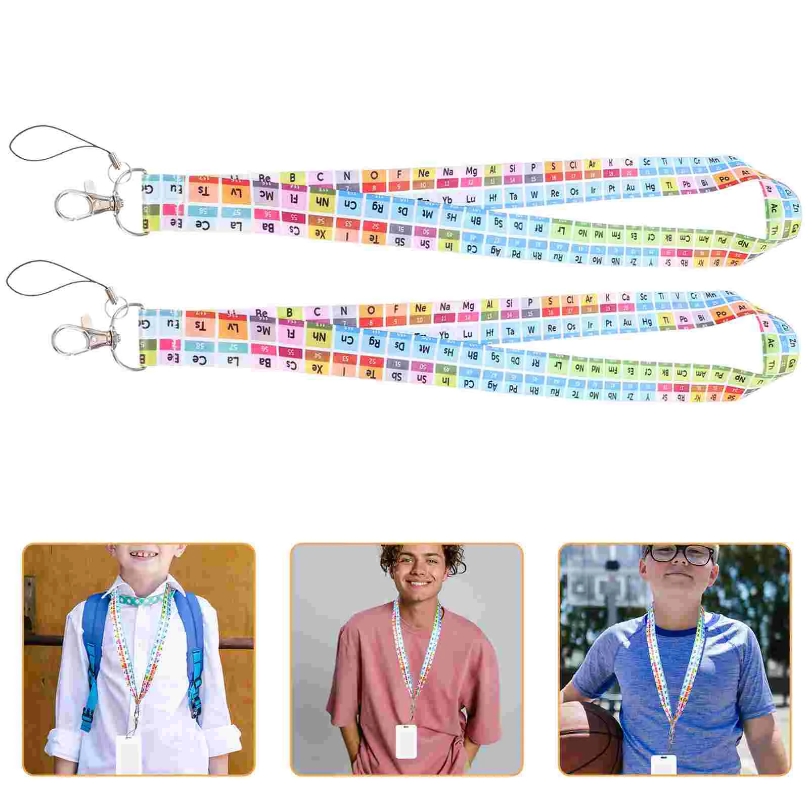 2 Pcs ID Lanyard Holder -loss Teacher Polyester Lanyards for