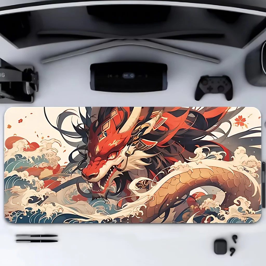 The dynamic dragon-designed gaming mouse pad is an ideal gift for teenagers and boyfriends. It is suitable as a desk pad.