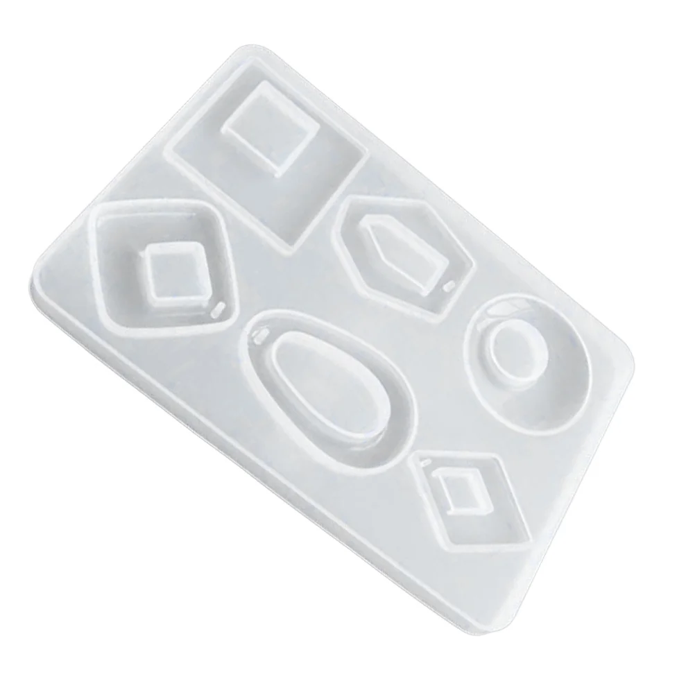 1 قطعة DIY صنع المجوهرات كريستال الايبوكسي قطرة قالب من السيليكون غير لاصق سهلة التنظيف قابلة لإعادة الاستخدام قلادة قلادة القرط الأبيض #3