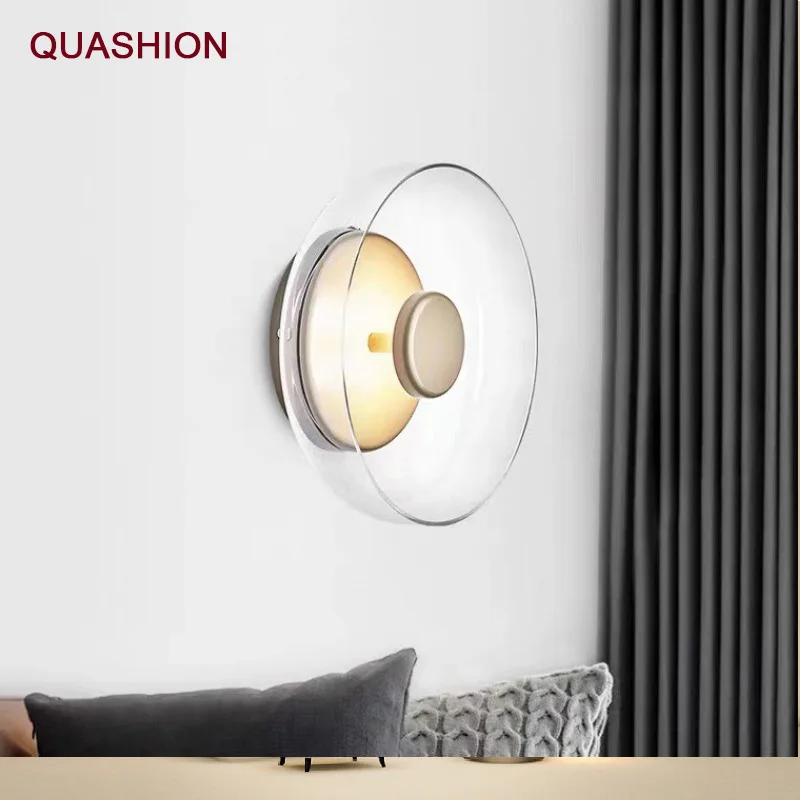 Metal Finish Modern Single Globe Indoor Hotel Interior Bedroom Indoor Glass Wall Light LED Fancy Light For Modern Creative