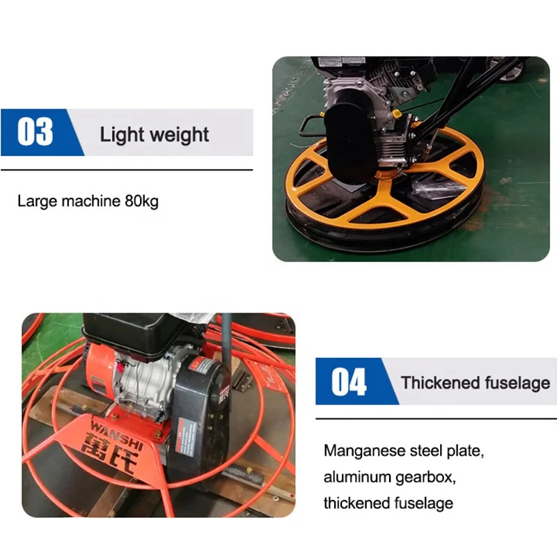 VS424 Hot Sale Betonoppervlak Troffelmachine Handheld Power Troffel en Ride On Power Troffel Machine