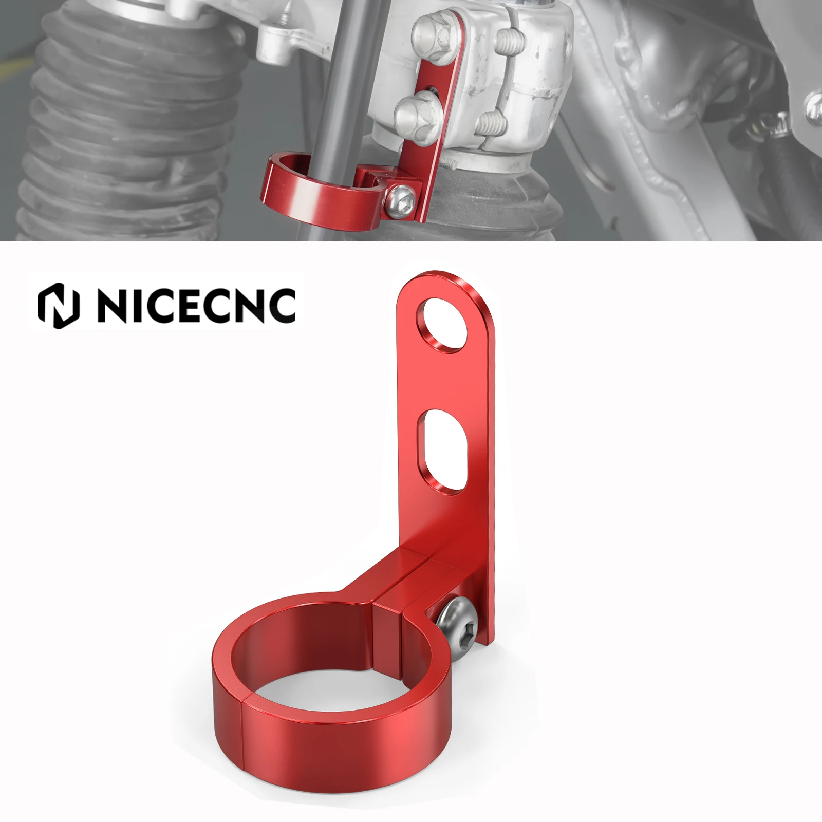 

NICECNC Motorcycle Front Brake Hose Line Hose Holder Clamp Cable Guide For Honda XR650L XR 650 L 1993-2025 2024 Billet Aluminum