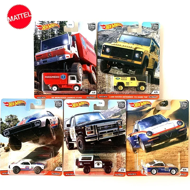 Original Hot Wheels Car Culture Premium World Terrain 1/64 Diecast Vehicles Ford Land Rover Toys for Boys Birthday Collection