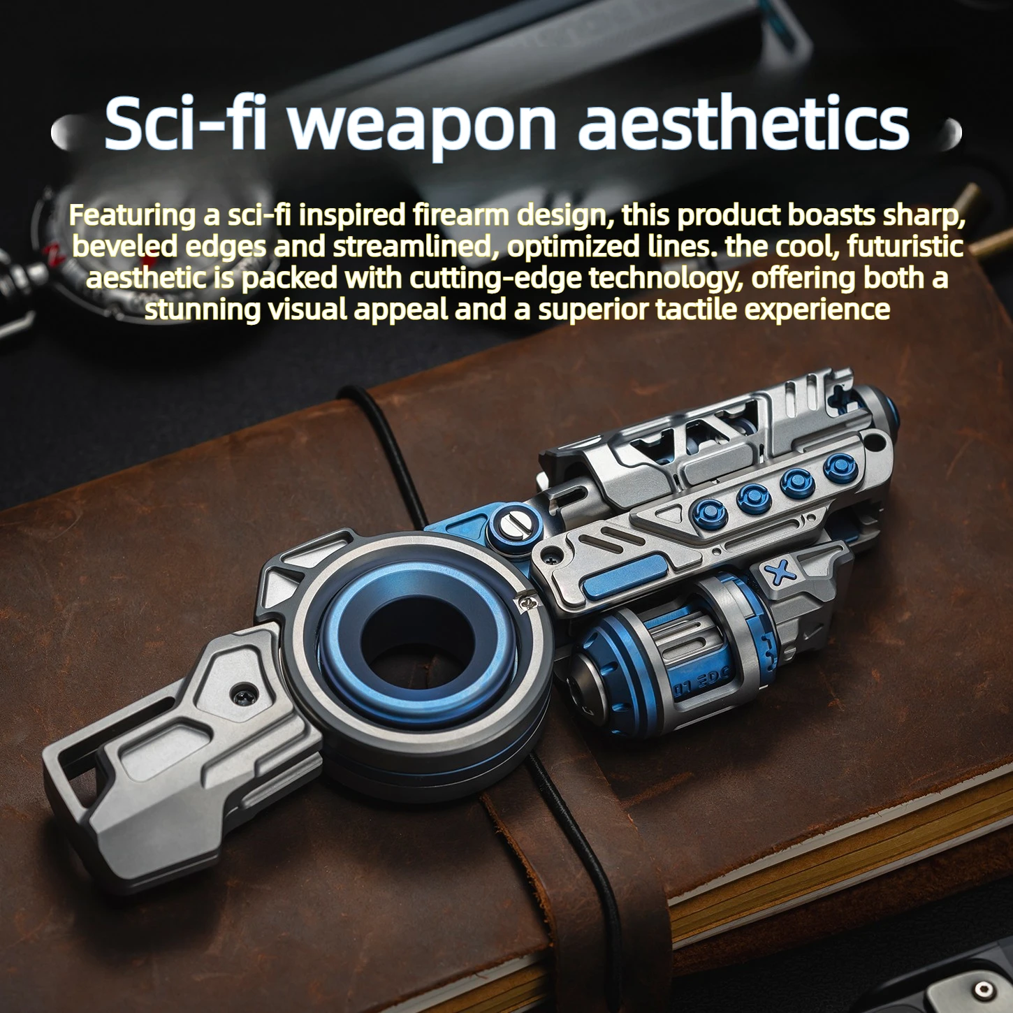 01EDC Time Knight 3.0 Pro Sci-Fi War Machine Aesthetic Mechanical Metal Fingertip Composite Decompression Toy