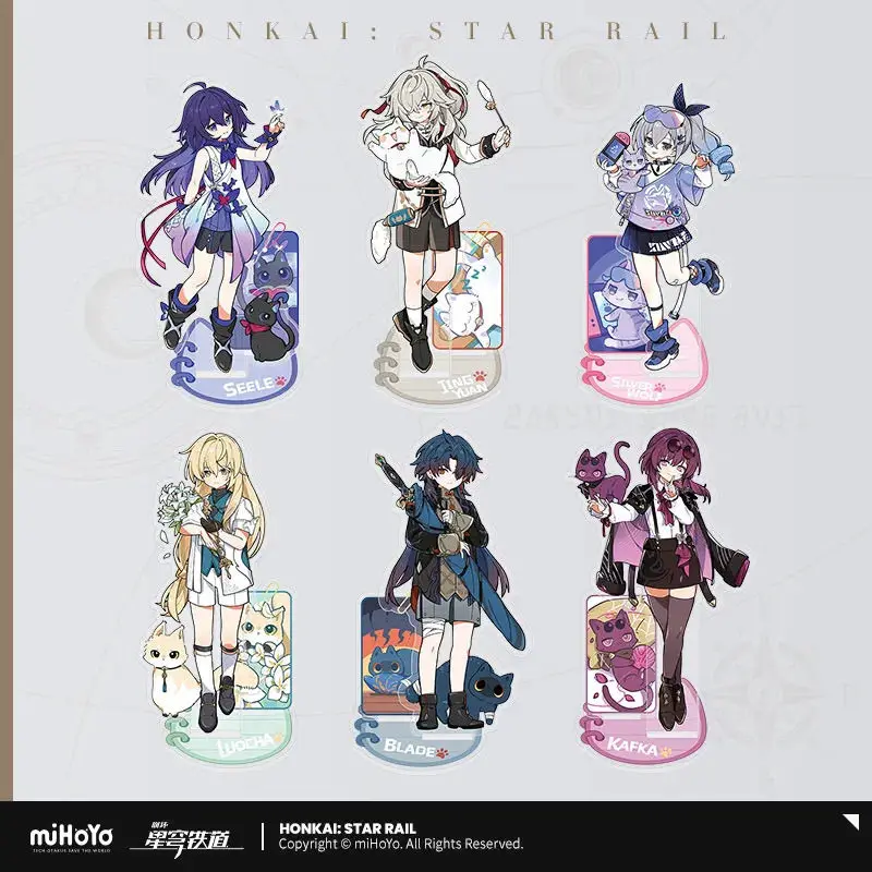 

Honkai Star Rail Cat Series Acrylic Stand Blade Figure Display Jing Yuan Game Goods Collection Accesorios Desk Decor Ornament