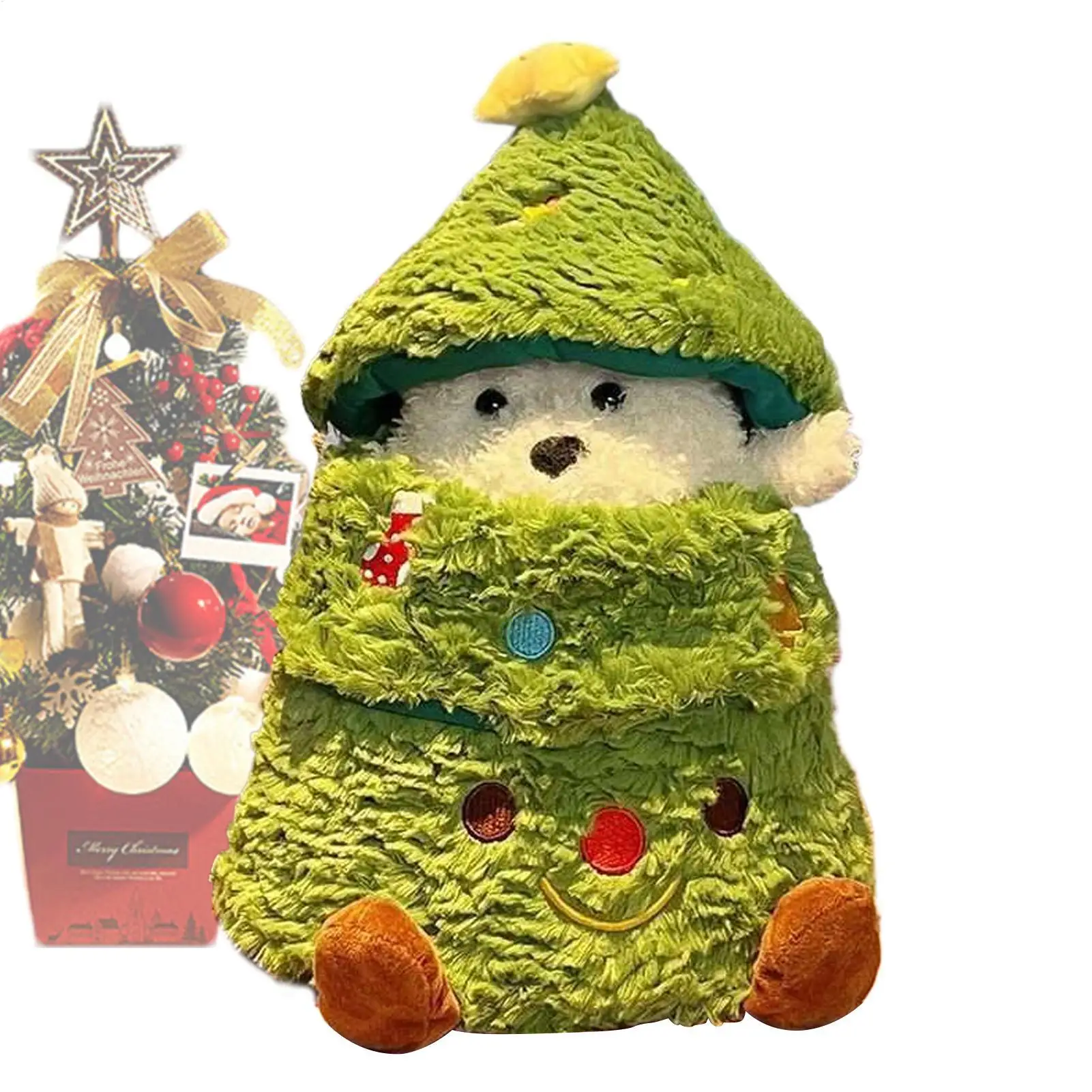 

Рождественские плюшевые игрушки с щенком, интерактивная кукла в форме елки, рождественские куклы для детей, пасхальные девочки и мальчики, детский праздничный дом