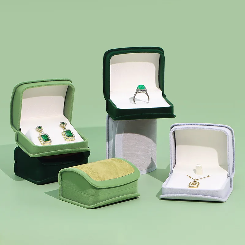 

Velvet Jewelry Box Flocked Presentation Box for Ring Earring Necklace Bracelet Luxury Gift Packaging for Women